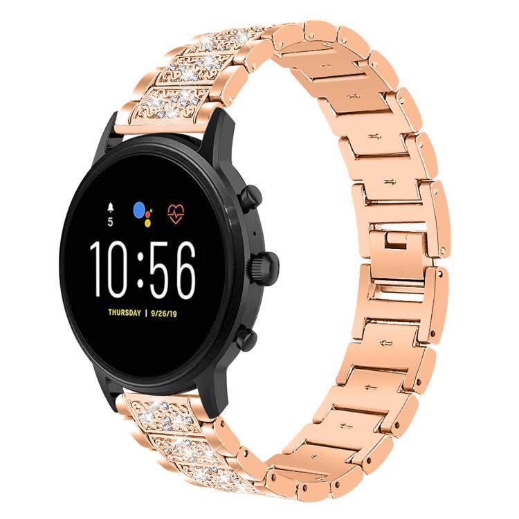 xDfind Diamond Jewelry Steel Watch Band, 22mm For Huawei Watch GT5/GT5 Pro/4/4 Pro, 20mm For COROS APEX 2 42mm / PACE 2, 22mm For Fossil Gen 5 Carlyle/Julianna/Garrett