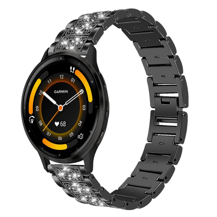xDfind Diamond Jewelry Steel Watch Band, 20mm For Garmin Forerunner 570 42mm/245/645/158, 22mm For Garmin Venu 3 / vivoactive4, 20mm For Garmin venu 2 / venu / Sq2 / Sq, 18mm For Garmin Venu 2S / vivoactive 4s/3s                                        ...