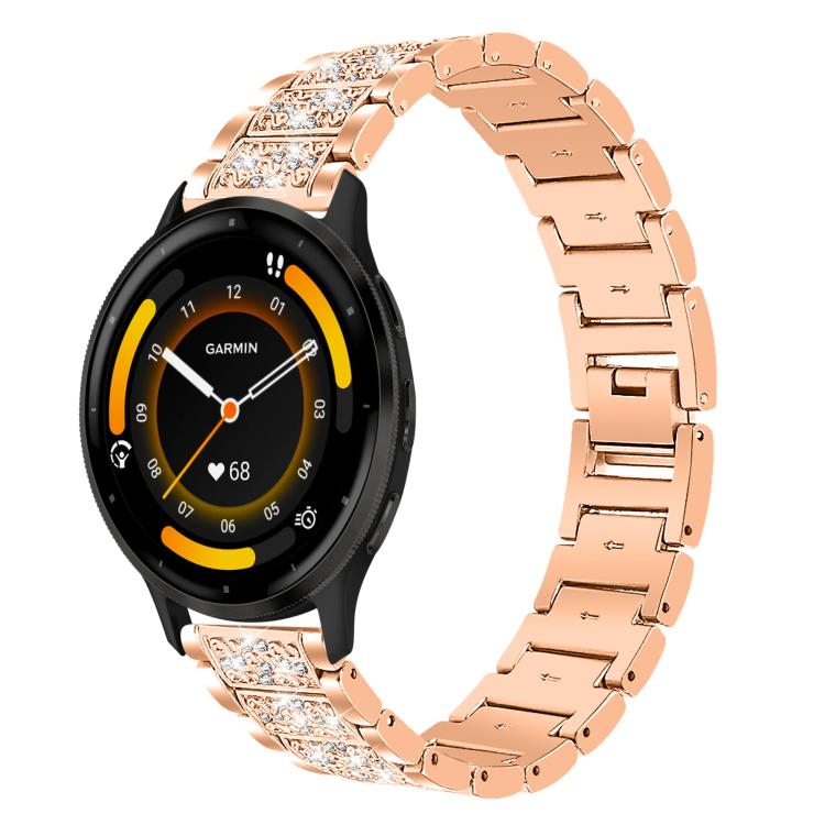 xDfind Diamond Jewelry Steel Watch Band, 20mm For Garmin Forerunner 570 42mm/245/645/158, 22mm For Garmin Venu 3 / vivoactive4, 20mm For Garmin venu 2 / venu / Sq2 / Sq, 18mm For Garmin Venu 2S / vivoactive 4s/3s                                        ...