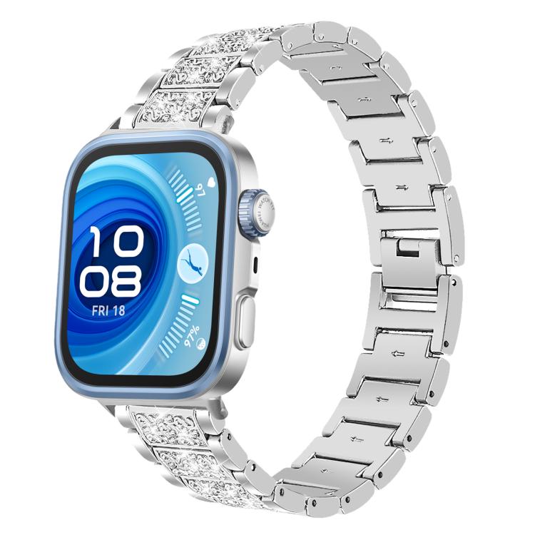 xDfind Diamond Jewelry Stainless Steel Watch Band, For Huawei Watch Fit 4 Pro / Fit 4 / Fit 3 20mm, For Huawei Band 10 / 9 / 8 14mm