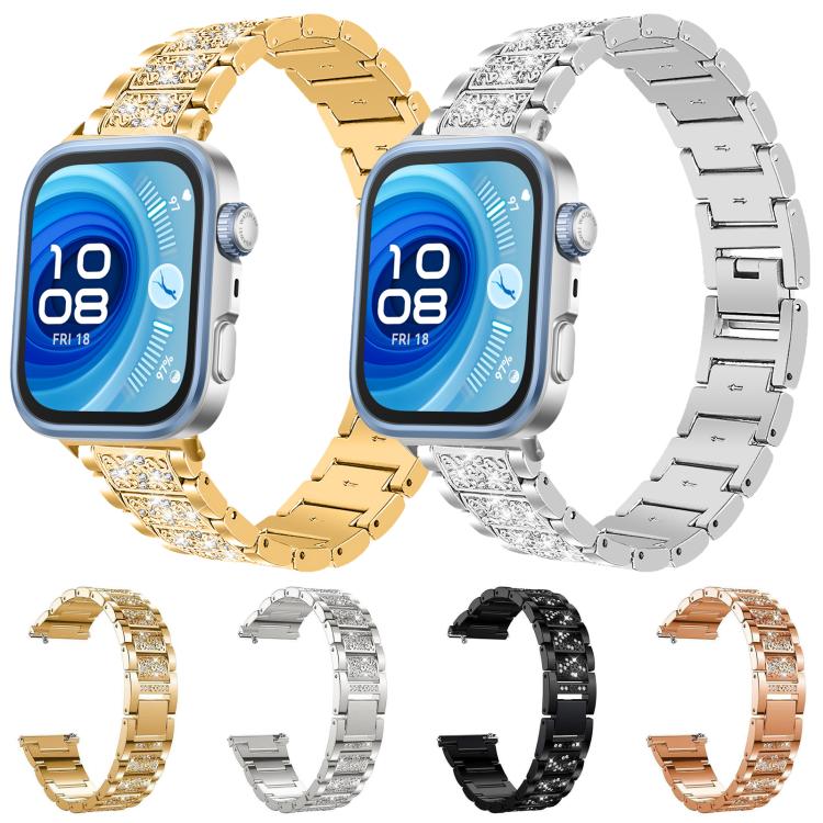 xDfind Diamond Jewelry Stainless Steel Watch Band, For Huawei Watch Fit 4 Pro / Fit 4 / Fit 3 20mm, For Huawei Band 10 / 9 / 8 14mm
