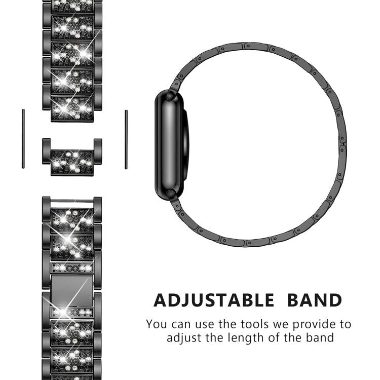 xDfind Diamond Jewelry Stainless Steel Watch Band, For Huawei Watch Fit 4 Pro / Fit 4 / Fit 3 20mm, For Huawei Band 10 / 9 / 8 14mm