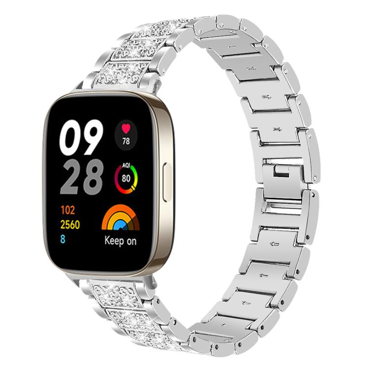 xDfind Diamond Jewelry Stainless Steel Watch Band, For Xiaomi Band 9 Pro / Redmi Watch 6 / 5, For Xiaomi Smart Band 10 / 9 / 8 / NFC 14mm, For Redmi Watch 3 Active / Lite 20mm, For Redmi Watch 3 20mm