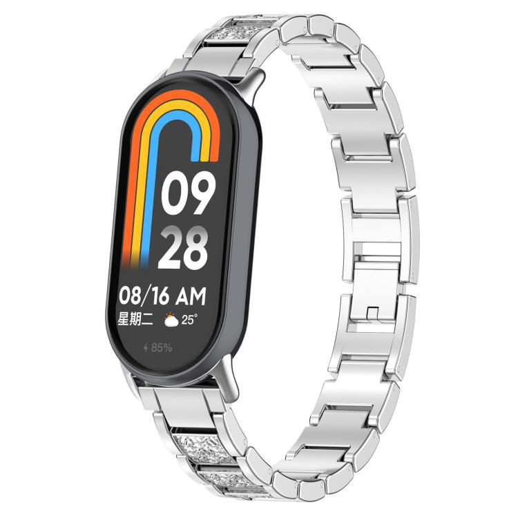 xDfind Diamond Jewelry Stainless Steel Watch Band, For Xiaomi Band 9 Pro / Redmi Watch 6 / 5, For Xiaomi Smart Band 10 / 9 / 8 / NFC 14mm, For Redmi Watch 3 Active / Lite 20mm, For Redmi Watch 3 20mm