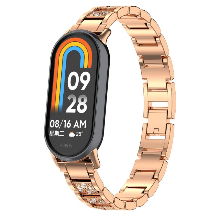 xDfind Diamond Jewelry Stainless Steel Watch Band, For Xiaomi Band 9 Pro / Redmi Watch 6 / 5, For Xiaomi Smart Band 10 / 9 / 8 / NFC 14mm, For Redmi Watch 3 Active / Lite 20mm, For Redmi Watch 3 20mm