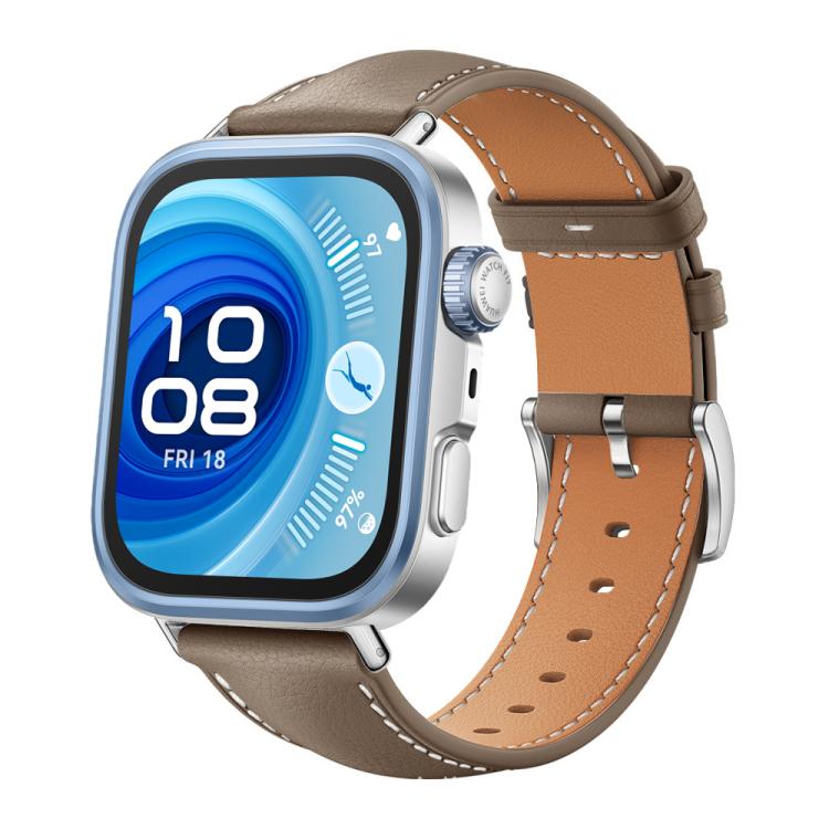 xDfind Flat Head Black Shark Fine Grain Leather Watch Band, For Huawei Watch Fit 4 Pro / Fit 4 / Fit 3 20mm, For Huawei Watch D2 22mm