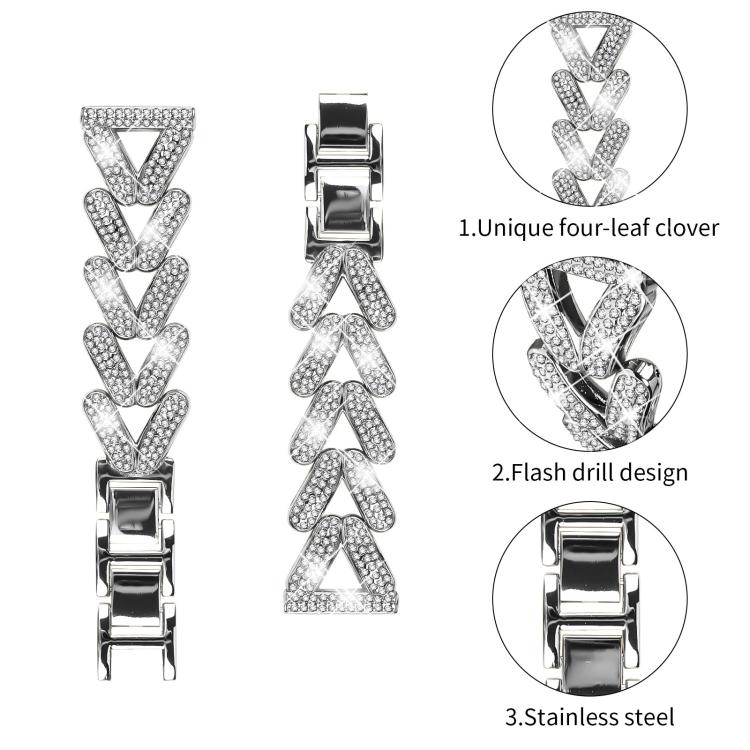 xDfind Small Twist Diamond Metal Watch Band, 20mm For Huawei Watch GT4 / GT3 / GT2, 20mm, 20mm For COROS APEX 2 42mm / PACE 2, 20mm For Xiaomi Mibro Air / Mibro Lite, 20mm For Honor Watch SE / Magic Watch2 42mm