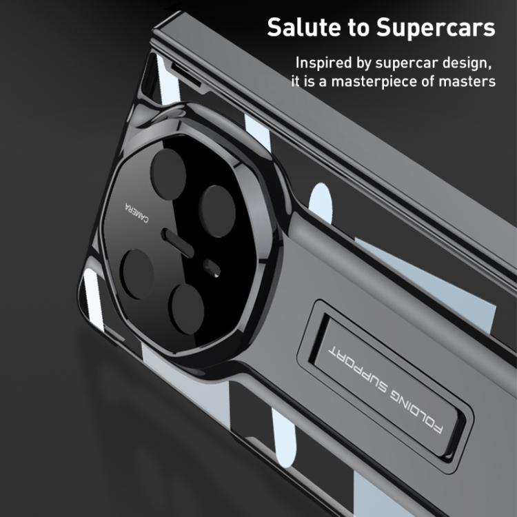 For Huawei Mate X6 GKK Integrated Magnetic Folding Supercar Phone Case(Black)