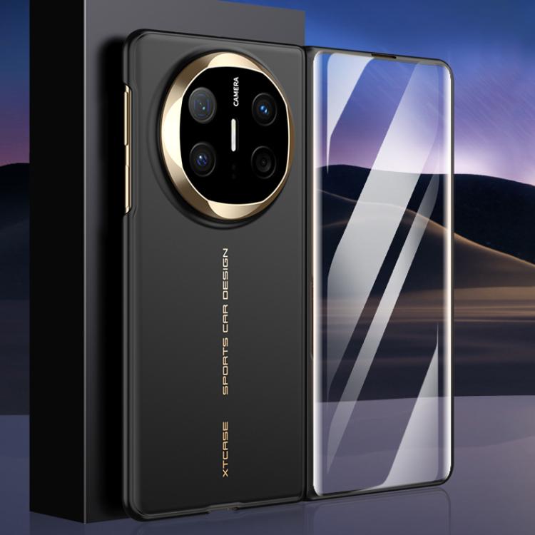 For Huawei Mate X6 GKK Integrated Silky Ultra-thin Folding Phone Case(Black Gold)