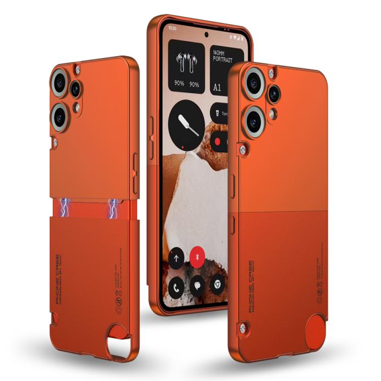 For Nothing CMF Phone 2 Pro GKK Mortise-Tenon Connection Contrast Color Shockproof Phone Case(Orange Red)
