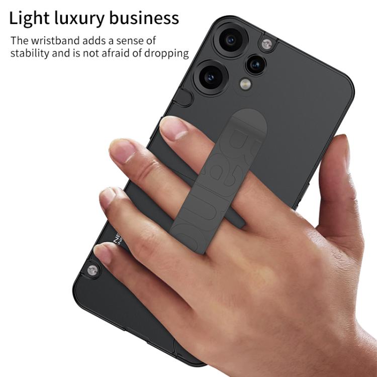 For Nothing CMF Phone 2 Pro GKK Mortise-Tenon Connection Contrast Color Phone Case with Silicone Wristband(Orange Red)