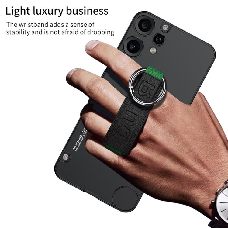 For Nothing CMF Phone 2 Pro GKK Mortise-Tenon Connection Contrast Color Phone Case with Ring Wrist Strap(White Grey)