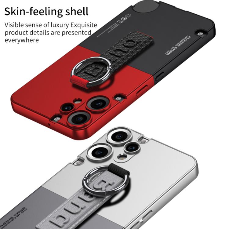 For Nothing CMF Phone 2 Pro GKK Mortise-Tenon Connection Contrast Color Phone Case with Ring Wrist Strap(Black)