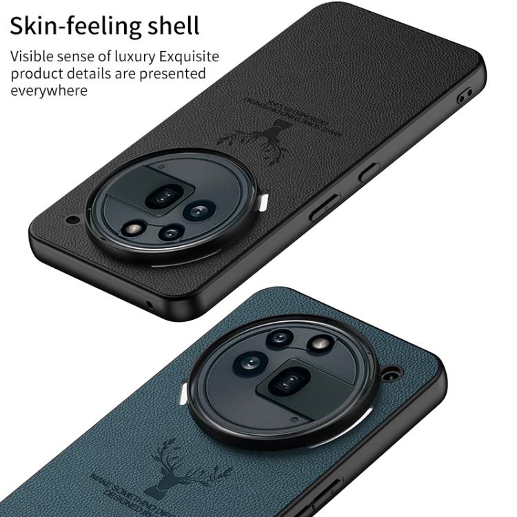 For Nothing Phone 3a GKK Skin Feel Leather Elk Phone Case(Forest Green)