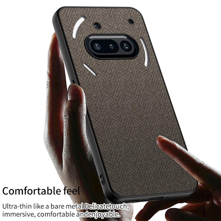 For Nothing Phone 3a GKK Skin Feel Leather Nylon Phone Case(Grey)