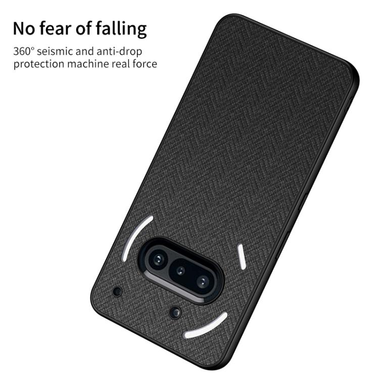 For Nothing Phone 3a GKK Skin Feel Leather Nylon Phone Case(Grey)