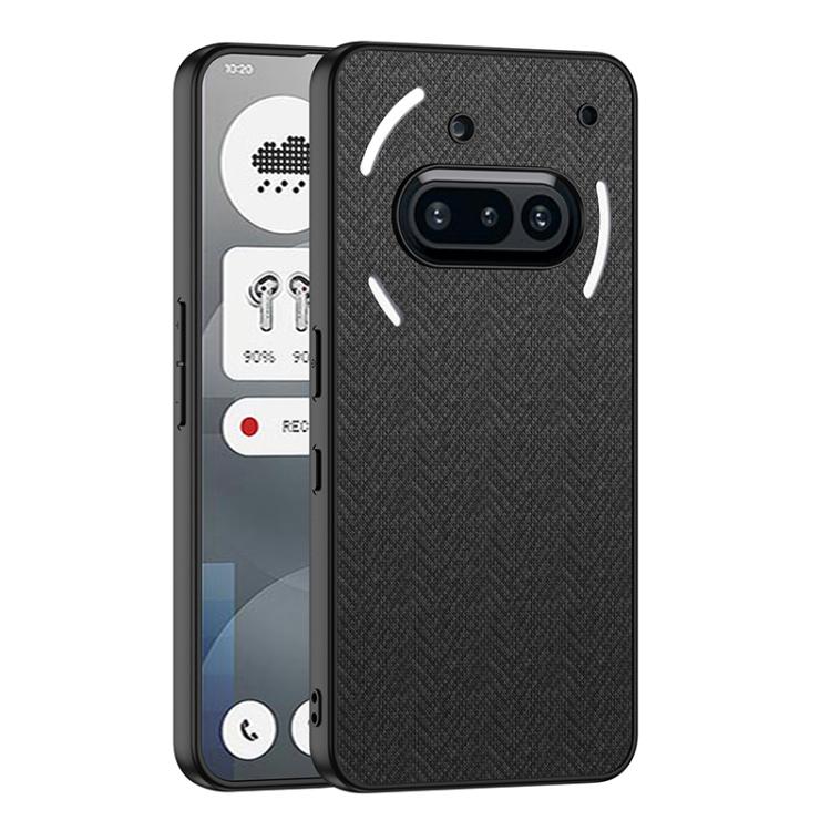For Nothing Phone 3a GKK Skin Feel Leather Nylon Phone Case(Black)