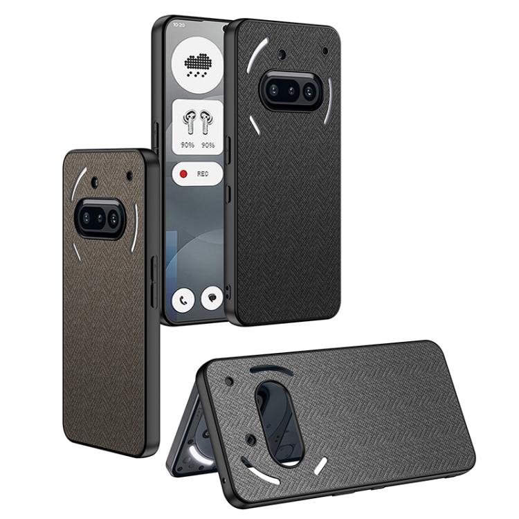 For Nothing Phone 3a GKK Skin Feel Leather Nylon Phone Case(Black)