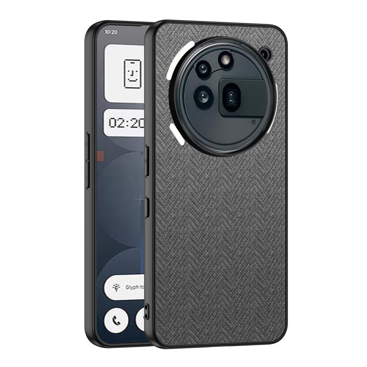 For Nothing Phone 3a Pro GKK Skin Feel Leather Nylon Phone Case(Grey)