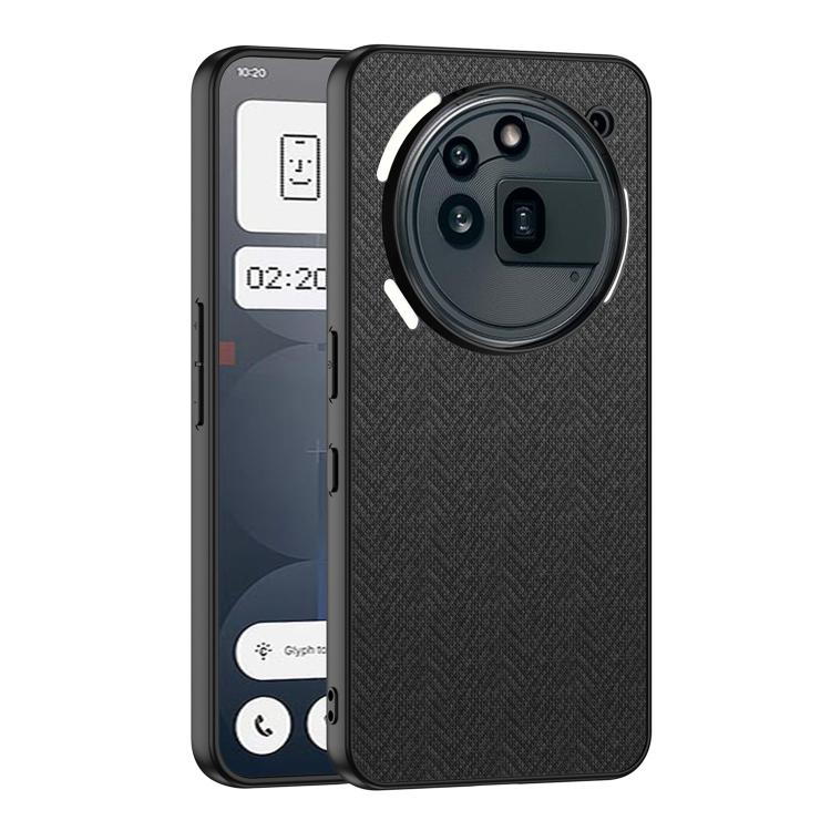 For Nothing Phone 3a Pro GKK Skin Feel Leather Nylon Phone Case(Black)
