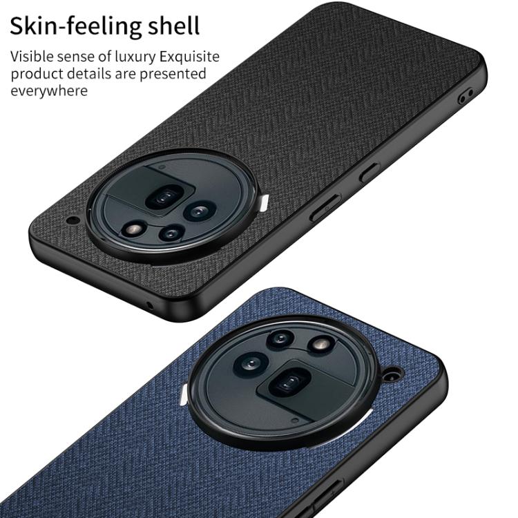 For Nothing Phone 3a Pro GKK Skin Feel Leather Nylon Phone Case(Black)