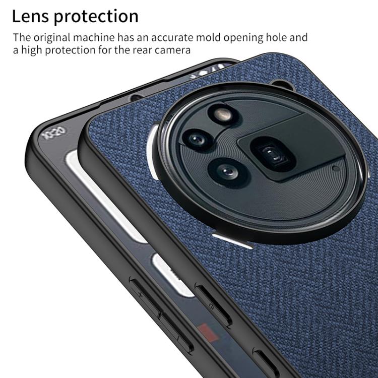 For Nothing Phone 3a Pro GKK Skin Feel Leather Nylon Phone Case(Black)