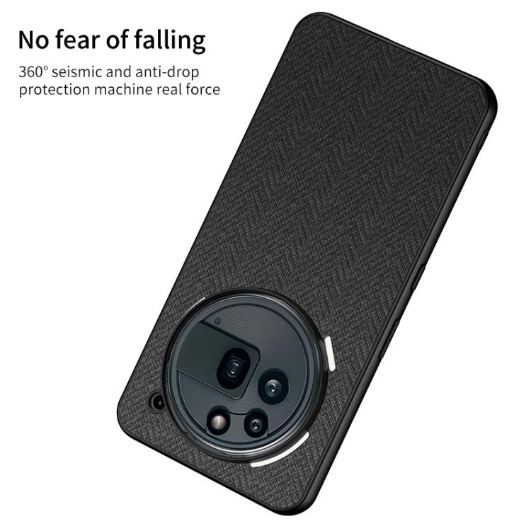 For Nothing Phone 3a Pro GKK Skin Feel Leather Nylon Phone Case(Black)
