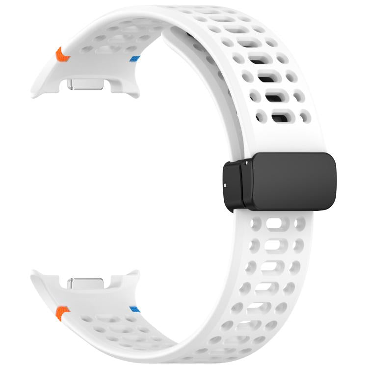 xDfind Magnetic Black Buckle Silicone Watch Band, For Samsung Galaxy Watch8 / Watch8 Classic