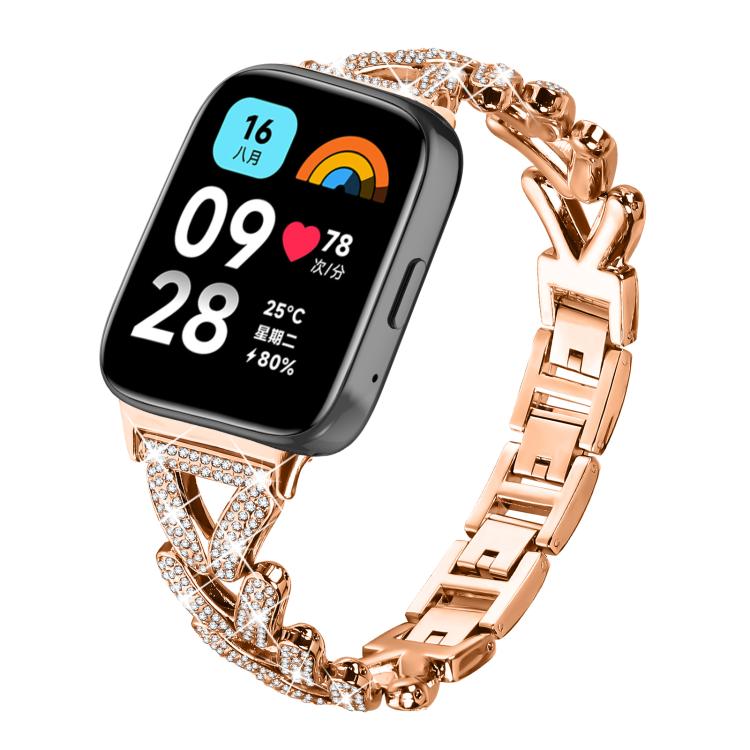 20mm xDfind Small Twist Diamond Metal Watch Band, For Xiaomi Band 9 Pro/8 Pro / Redmi Watch 6/5/4, For Redmi Watch 3 Active / Watch 3 Lite, For Redmi Watch 3