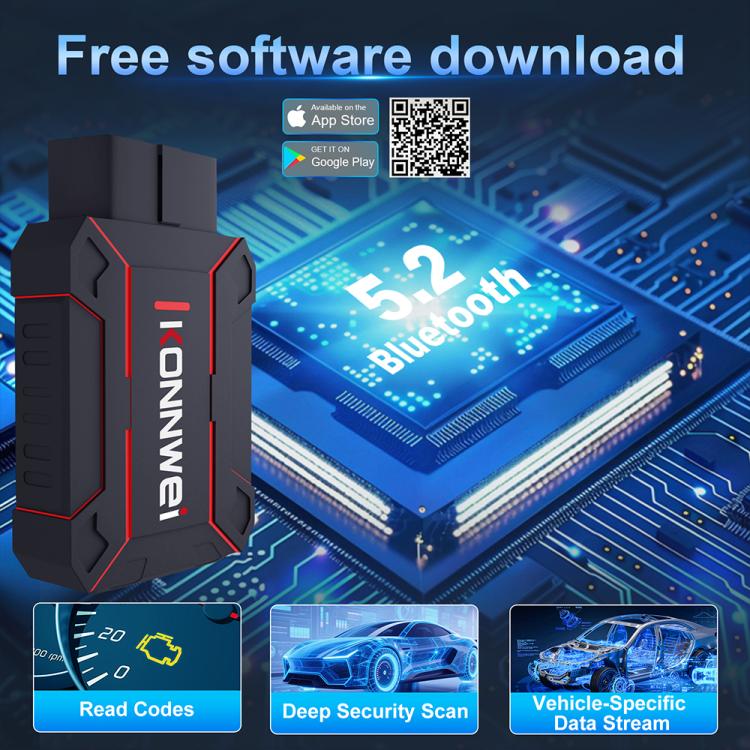 KONNWEI MAXOBD Full Car System Scanner OBD2 Diagnostic Tool Code Read, MAXOBD