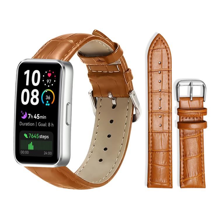 xDfind Bamboo Texture Pin Buckle Leather Watch Band, For Huawei Watch Fit 4 Pro / Fit 4 / Fit 3 20mm, For Huawei Band 10 / 9 / 8 14mm, For Huawei Watch D2 22mm