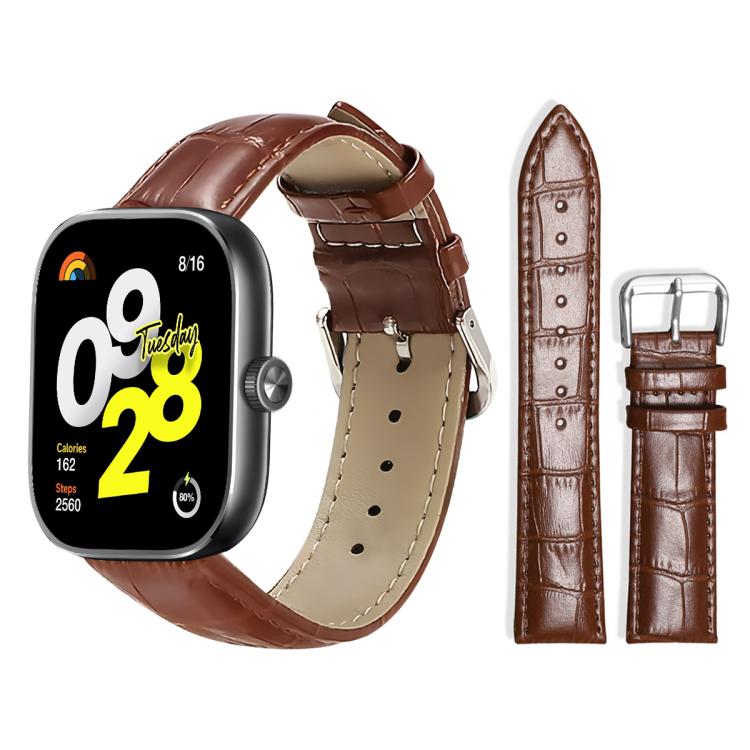 xDfind Bamboo Texture Pin Buckle Leather Watch Band, For Xiaomi Band 9 Pro / Redmi Watch 6 / 5, For Xiaomi Smart Band 10 / 9 / 8 / NFC 14mm, For Redmi Watch 3 Active / Lite 20mm, For Redmi Watch 3 20mm