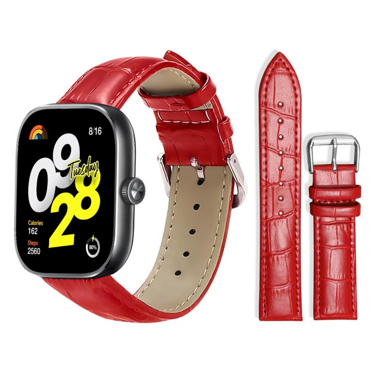 xDfind Bamboo Texture Pin Buckle Leather Watch Band, For Xiaomi Band 9 Pro / Redmi Watch 6 / 5, For Xiaomi Smart Band 10 / 9 / 8 / NFC 14mm, For Redmi Watch 3 Active / Lite 20mm, For Redmi Watch 3 20mm