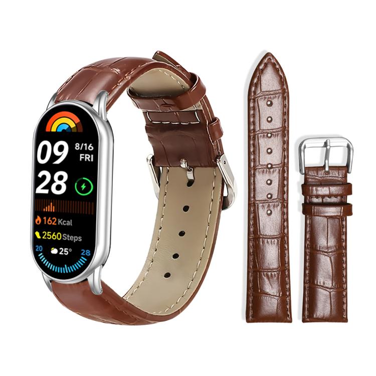 xDfind Bamboo Texture Pin Buckle Leather Watch Band, For Xiaomi Band 9 Pro / Redmi Watch 6 / 5, For Xiaomi Smart Band 10 / 9 / 8 / NFC 14mm, For Redmi Watch 3 Active / Lite 20mm, For Redmi Watch 3 20mm