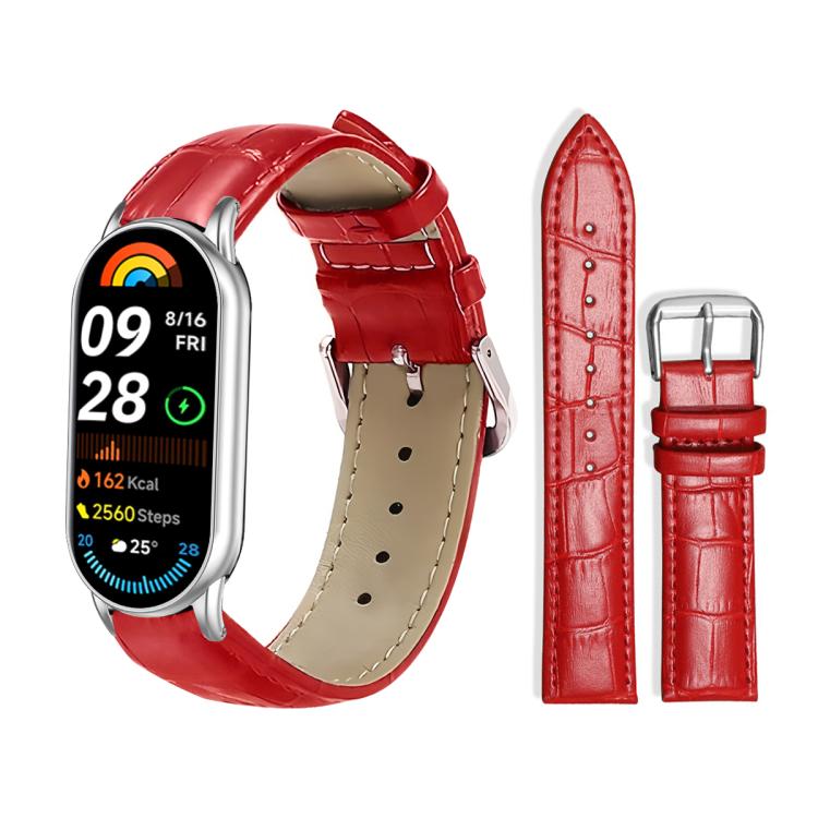 xDfind Bamboo Texture Pin Buckle Leather Watch Band, For Xiaomi Band 9 Pro / Redmi Watch 6 / 5, For Xiaomi Smart Band 10 / 9 / 8 / NFC 14mm, For Redmi Watch 3 Active / Lite 20mm, For Redmi Watch 3 20mm