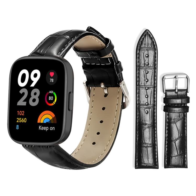 xDfind Bamboo Texture Pin Buckle Leather Watch Band, For Xiaomi Band 9 Pro / Redmi Watch 6 / 5, For Xiaomi Smart Band 10 / 9 / 8 / NFC 14mm, For Redmi Watch 3 Active / Lite 20mm, For Redmi Watch 3 20mm