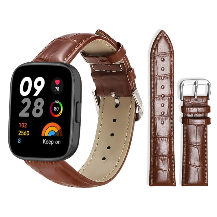 xDfind Bamboo Texture Pin Buckle Leather Watch Band, For Xiaomi Band 9 Pro / Redmi Watch 6 / 5, For Xiaomi Smart Band 10 / 9 / 8 / NFC 14mm, For Redmi Watch 3 Active / Lite 20mm, For Redmi Watch 3 20mm