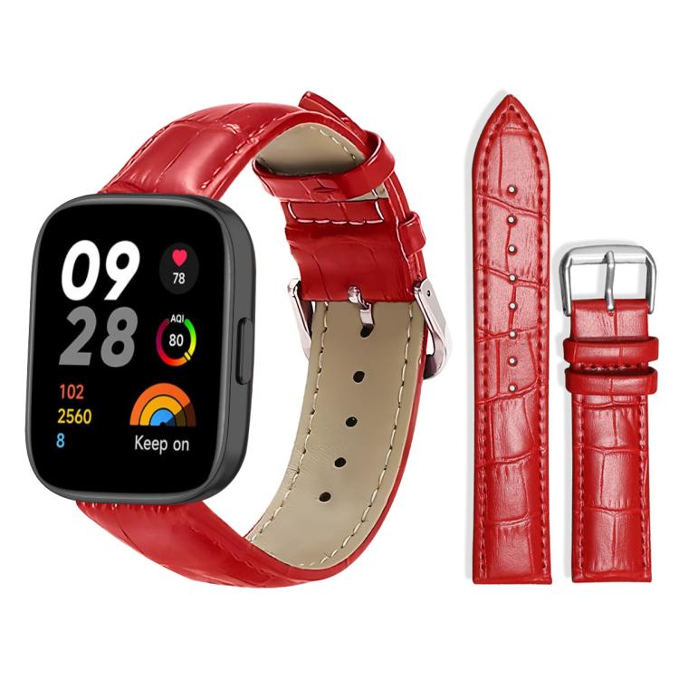 xDfind Bamboo Texture Pin Buckle Leather Watch Band, For Xiaomi Band 9 Pro / Redmi Watch 6 / 5, For Xiaomi Smart Band 10 / 9 / 8 / NFC 14mm, For Redmi Watch 3 Active / Lite 20mm, For Redmi Watch 3 20mm