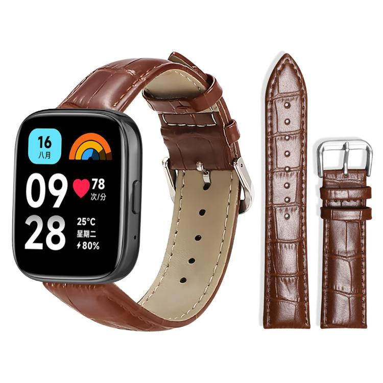 xDfind Bamboo Texture Pin Buckle Leather Watch Band, For Xiaomi Band 9 Pro / Redmi Watch 6 / 5, For Xiaomi Smart Band 10 / 9 / 8 / NFC 14mm, For Redmi Watch 3 Active / Lite 20mm, For Redmi Watch 3 20mm
