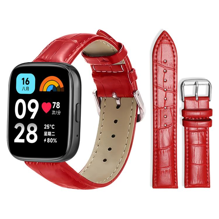 xDfind Bamboo Texture Pin Buckle Leather Watch Band, For Xiaomi Band 9 Pro / Redmi Watch 6 / 5, For Xiaomi Smart Band 10 / 9 / 8 / NFC 14mm, For Redmi Watch 3 Active / Lite 20mm, For Redmi Watch 3 20mm
