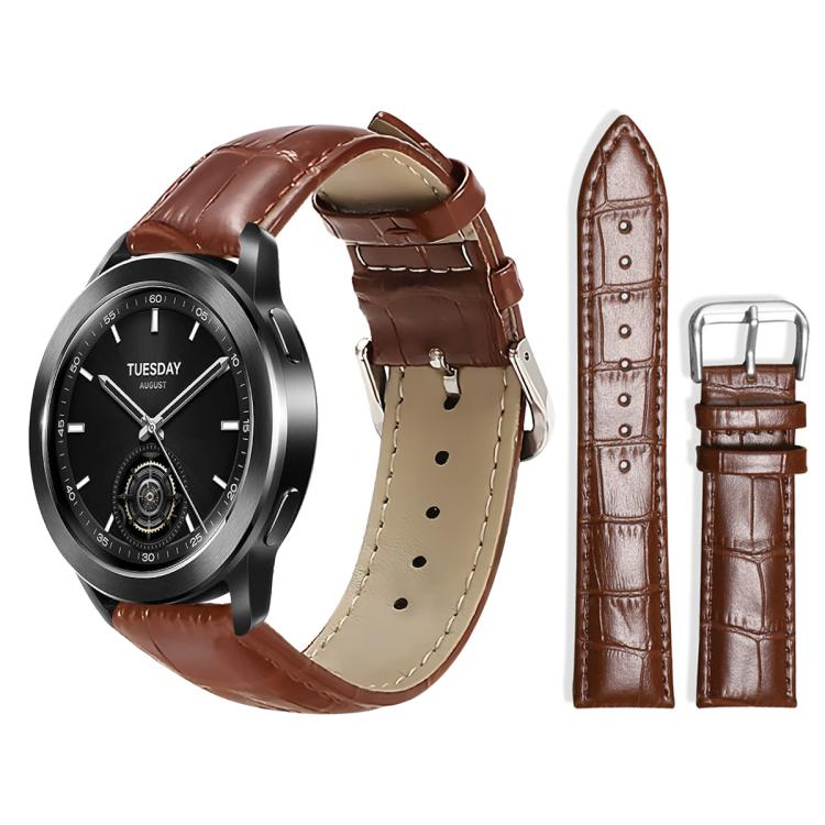 xDfind Bamboo Texture Pin Buckle Leather Watch Band, 22mm For Xiaomi Watch S3/2 Pro/S2/S1, 22mm For Xiaomi Haylou Watch LS09B / LS05S / LS10, 20mm For Xiaomi Haylou RS4 Plus LS11 / LS12