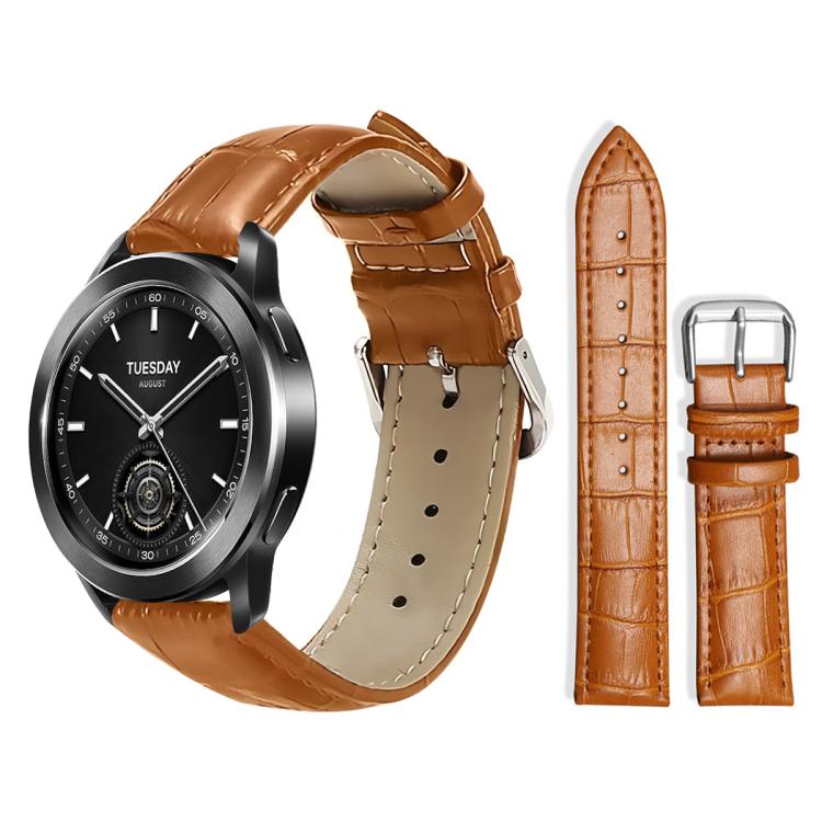 xDfind Bamboo Texture Pin Buckle Leather Watch Band, 22mm For Xiaomi Watch S3/2 Pro/S2/S1, 22mm For Xiaomi Haylou Watch LS09B / LS05S / LS10, 20mm For Xiaomi Haylou RS4 Plus LS11 / LS12