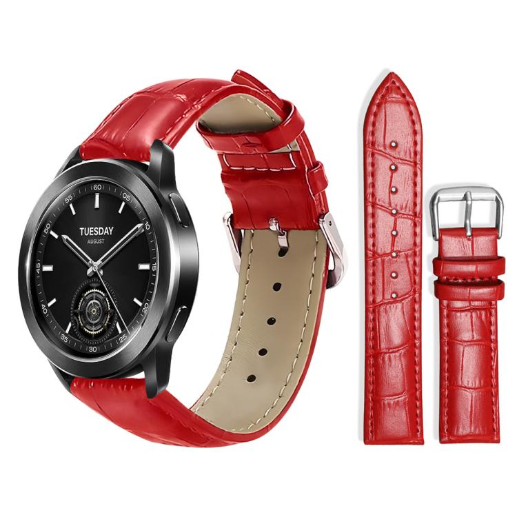 xDfind Bamboo Texture Pin Buckle Leather Watch Band, 22mm For Xiaomi Watch S3/2 Pro/S2/S1, 22mm For Xiaomi Haylou Watch LS09B / LS05S / LS10, 20mm For Xiaomi Haylou RS4 Plus LS11 / LS12