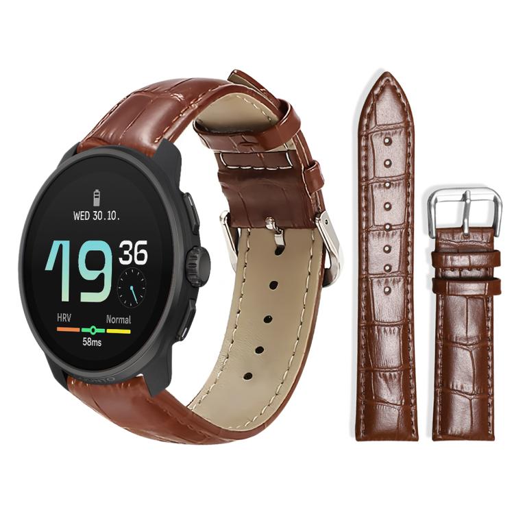 xDfind Bamboo Texture Pin Buckle Leather Watch Band, 22mm For Suunto Race S / Race / 9 Peak / 5 Peak