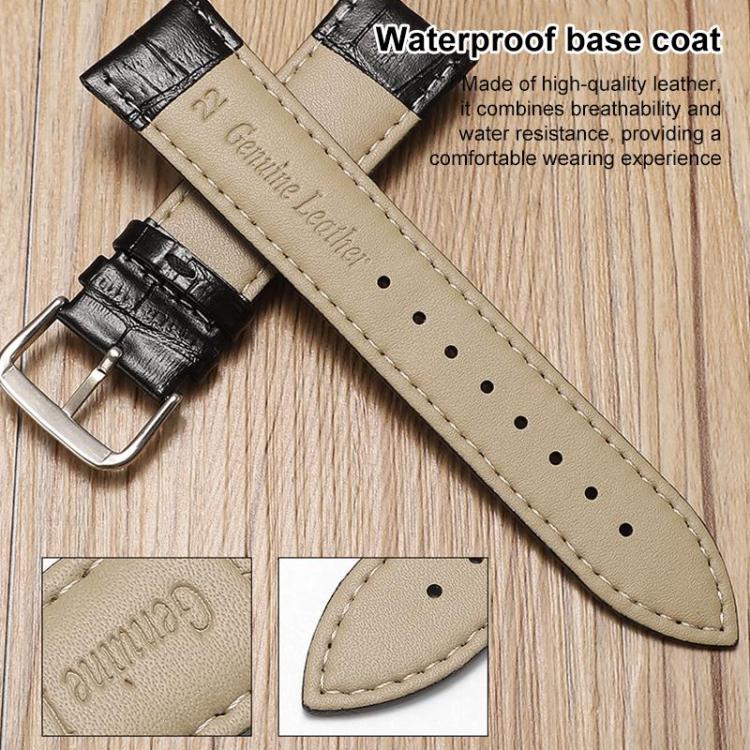 xDfind Bamboo Texture Pin Buckle Leather Watch Band, 22mm For Suunto Race S / Race / 9 Peak / 5 Peak