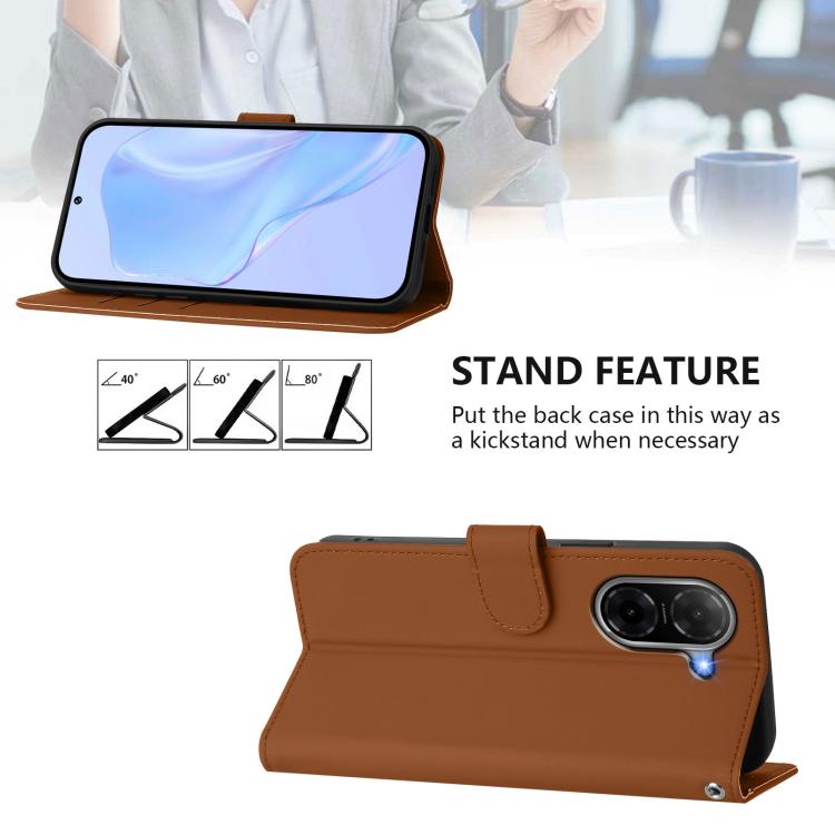 Skin Feel Solid Color Leather Phone Case with Lanyard, For Xiaomi 15T Pro 5G