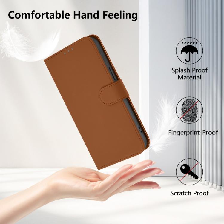 Skin Feel Solid Color Leather Phone Case with Lanyard, For Xiaomi 15T Pro 5G
