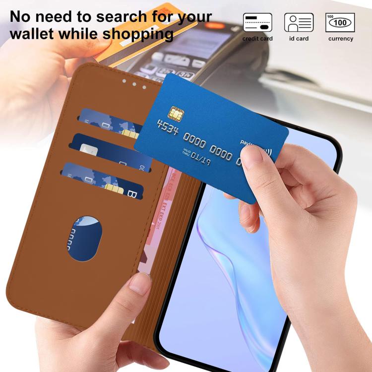 Skin Feel Solid Color Leather Phone Case with Lanyard, For Xiaomi Poco C71