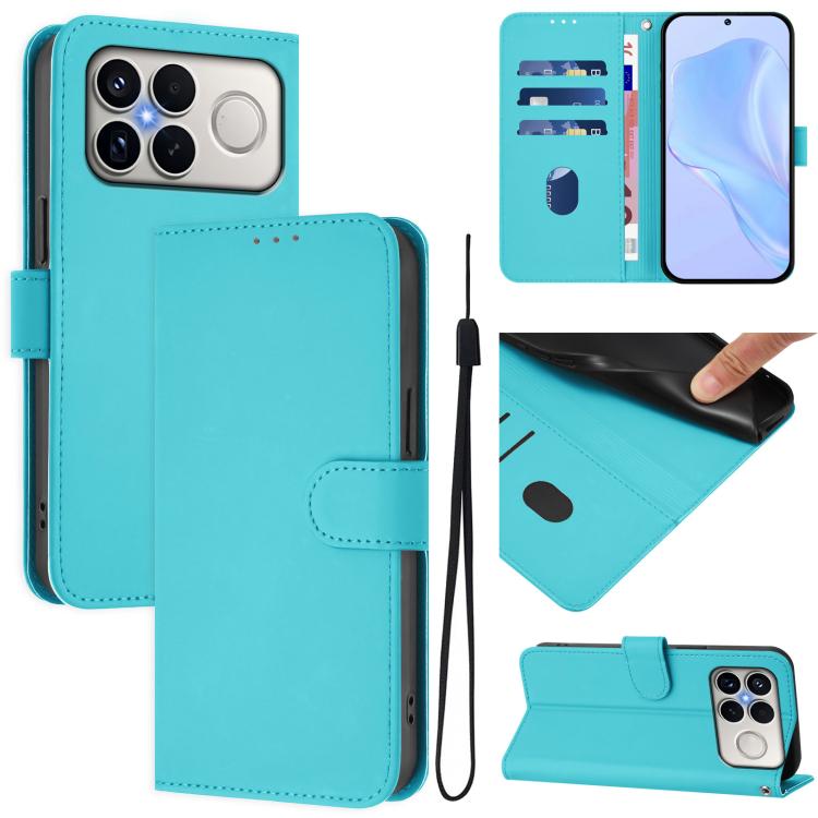Skin Feel Solid Color Leather Phone Case with Lanyard, For Xiaomi 17 Max 5G