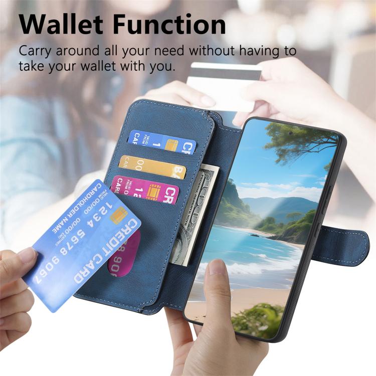 For Nothing Phone 3a CaseNeo MagSafe RFID Anti-theft Retro Leather Phone Case(Blue)